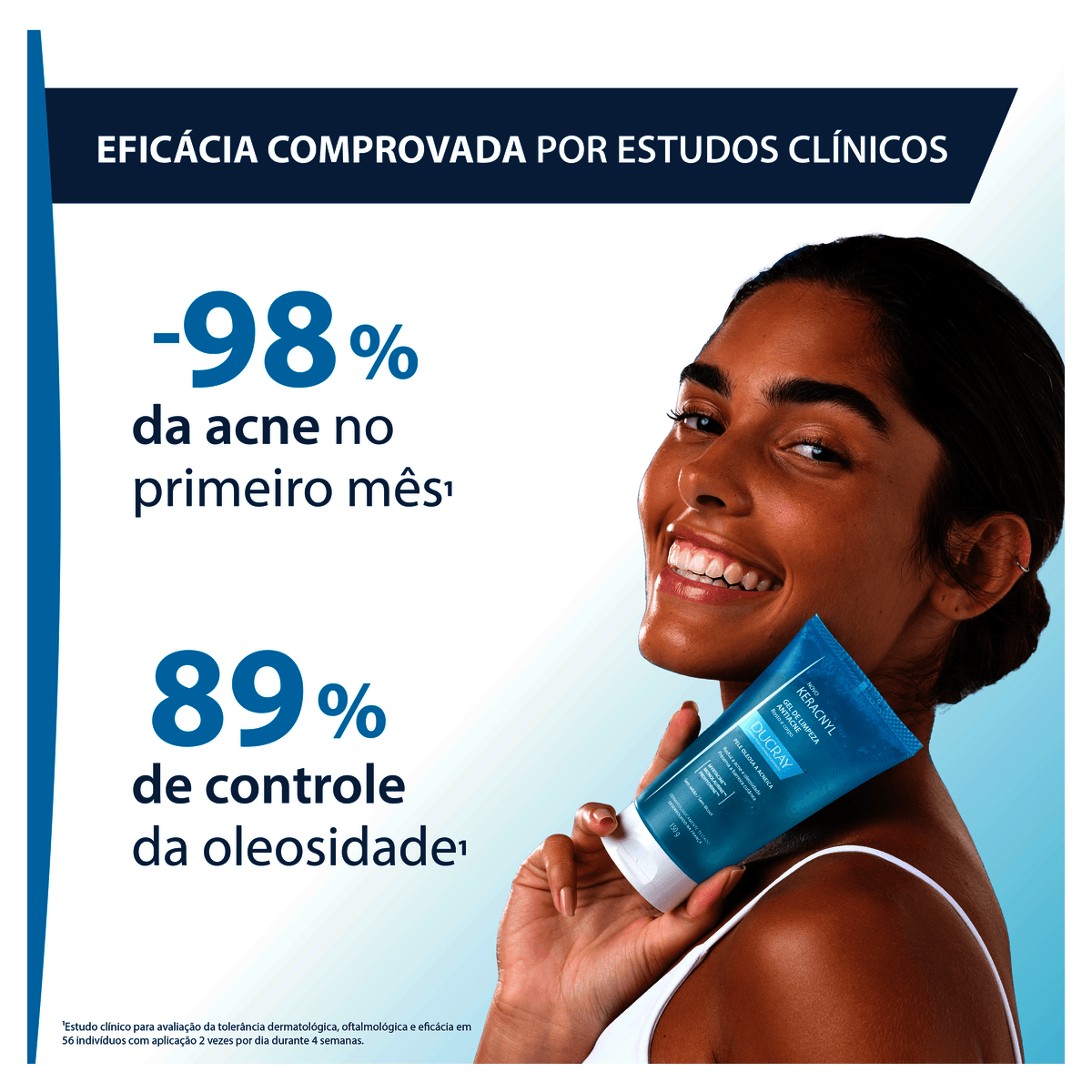 Gel de Limpeza Rosto e Corpo Keracnyl Antiacne Pele Oleosa a Acneica 60g - Preview 5